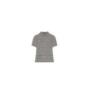 Courrèges Lyxig Randig Topp Boutique Stil Gray, Dam