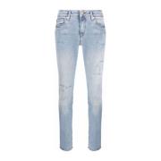 Love Moschino Blå Skinny Jeans Blue, Dam