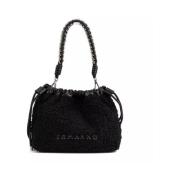 Ermanno Scervino Liten Hobo Spencer Päls Handväska Black, Dam