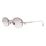 Matsuda Rimless Oval Solglasögon i Palladium Vit/Violett Gray, Herr