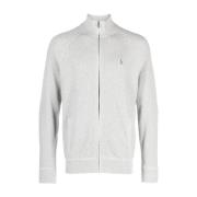 Polo Ralph Lauren Casual Grå Bomull Full Zip Tröja Gray, Herr