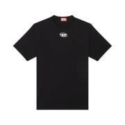 Diesel Herr Regular Fit Bomull T-shirt Black, Herr