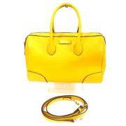 Gucci Vintage Pre-owned Canvas handvskor Yellow, Dam