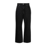 Axel Arigato Svarta Straight Jeans Casual Stil Black, Dam