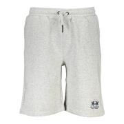 La Martina Sportiga Bermuda Shorts med Broderi Gray, Herr