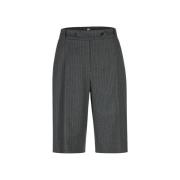 Riani Elegant Bermuda Style Shorts med Fina Ränder Gray, Dam