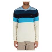 Sun68 Merino Cashmere Crewneck Sweater Multicolor, Herr