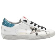 Golden Goose Python Star Sneakers Vit Himmelblå White, Dam