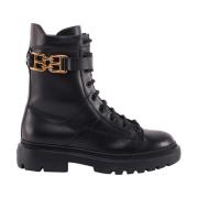 Bally Gyllene Logo Ankelboots Black, Dam