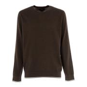 Liu Jo Bomull Crewneck Tröja Brun Outlet Brown, Herr