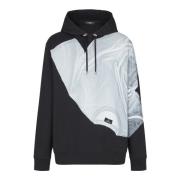 Balmain Hoodie med T-shirt tryck Black, Herr