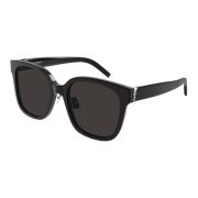 Saint Laurent Svart Silver/Svart Solglasögon SL M105/F Black, Dam