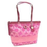 Coach Pre-owned Pre-owned Canvas axelremsvskor Pink, Dam