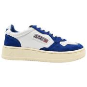 Autry Öppen Låg Dam Läder Sneakers Blå Blue, Dam