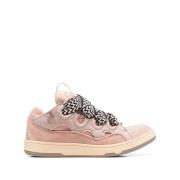 Lanvin Rosa Chunky Lace-Up Sneakers Pink, Dam