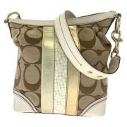 Coach Pre-owned Pre-owned Canvas axelremsvskor Beige, Dam