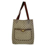 Gucci Vintage Pre-owned Canvas gucci-vskor Beige, Dam