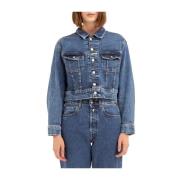 Replay Vintage Stone Wash Denim Jacket Blue, Dam