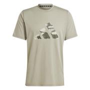 Adidas Tåg Essentials Camo Grafiskt Logotyp T-shirt Green, Herr