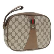 Gucci Vintage Pre-owned Laeder kuvertvskor Beige, Dam