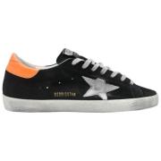 Golden Goose Svarta Mocka Superstar Sneakers Black, Herr