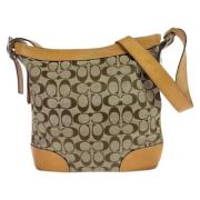 Coach Pre-owned Pre-owned Canvas axelremsvskor Brown, Dam