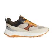 Woolrich Panelad Läder Sneakers Beige Multicolor, Herr