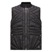 Moncler Svarta jackor med ribbad krage Black, Dam