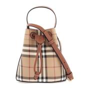 Burberry Rutig Mini Hinkväska Beige, Dam