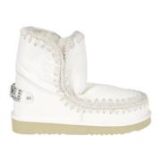 Mou Handgjorda Eskimo 18 Rhinestone Logo Stövlar White, Dam