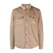 MC2 Saint Barth Beige Corduroy Broderad Logotyp Kappa Beige, Herr