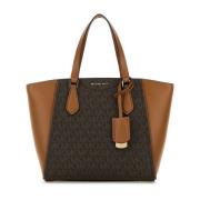 Michael Kors Taryn Tryckt Canvas Handväska Multicolor, Dam