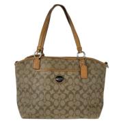 Coach Pre-owned Pre-owned Canvas handvskor Brown, Dam