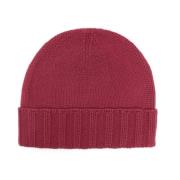 Drumohr Bordeaux Cashmere Stickad Mössa Red, Herr