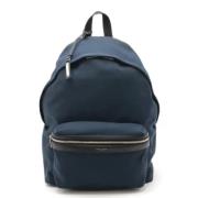 Saint Laurent Vintage Pre-owned Canvas ryggsckar Blue, Dam