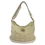 Coach Pre-owned Pre-owned Canvas axelremsvskor Beige, Dam