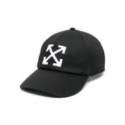 Off White Svart pilar baseballkeps med justerbar rem Black, Herr