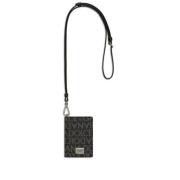 Dolce & Gabbana Logo Jacquard Plånbok med Rem Black, Unisex