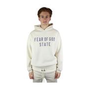 Fear Of God Lyxig Shell Fleece Hoodie White, Herr