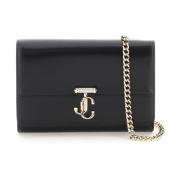 Jimmy Choo Varenne Läderclutch med Rem Black, Dam