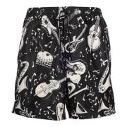 Dolce & Gabbana Instrument Print Badshorts Black, Herr