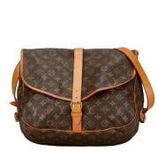 Louis Vuitton Vintage Pre-owned Canvas crossbodyvskor Brown, Dam