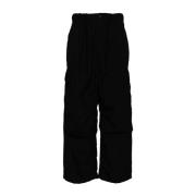 Comme des Garçons Svarta Cargobyxor Elastisk Dragsko Nederkant Black, ...