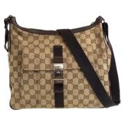 Gucci Vintage Pre-owned Canvas gucci-vskor Beige, Dam