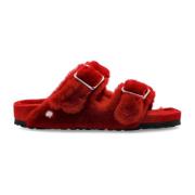 Birkenstock Arizona Shearlingtofflor Red, Dam