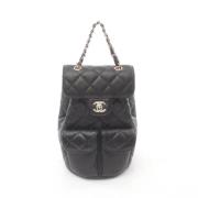 Chanel Vintage Pre-owned Laeder ryggsckar Black, Dam