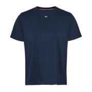 Tommy Jeans Blått Logotyp Bomull T-shirt Blue, Dam