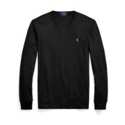 Polo Ralph Lauren Svart Stickad Långärmad T-shirt Black, Herr