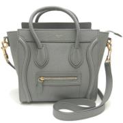 Celine Vintage Pre-owned Laeder handvskor Gray, Dam