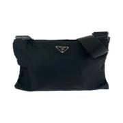 Prada Vintage Pre-owned Canvas crossbodyvskor Black, Dam